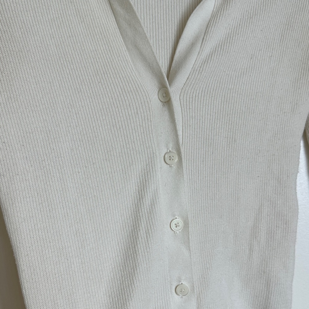 Wilfred Ivory Knit Collared Cardigan - Picture 6 of 8